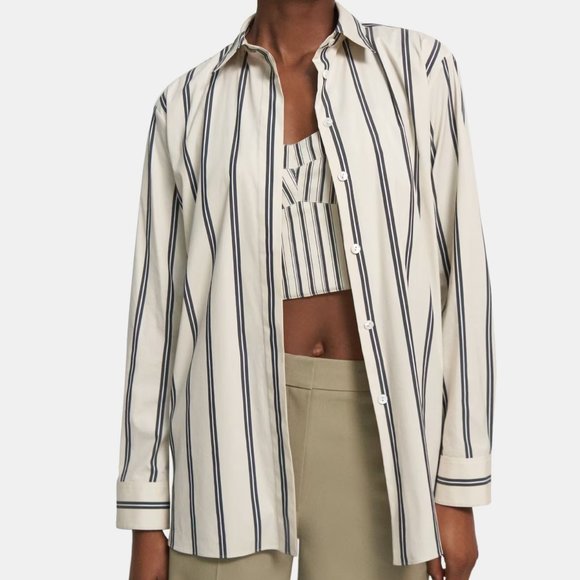 NEW Theory Ventura Cotton  Striped Bustier Cami size S - Picture 6 of 9